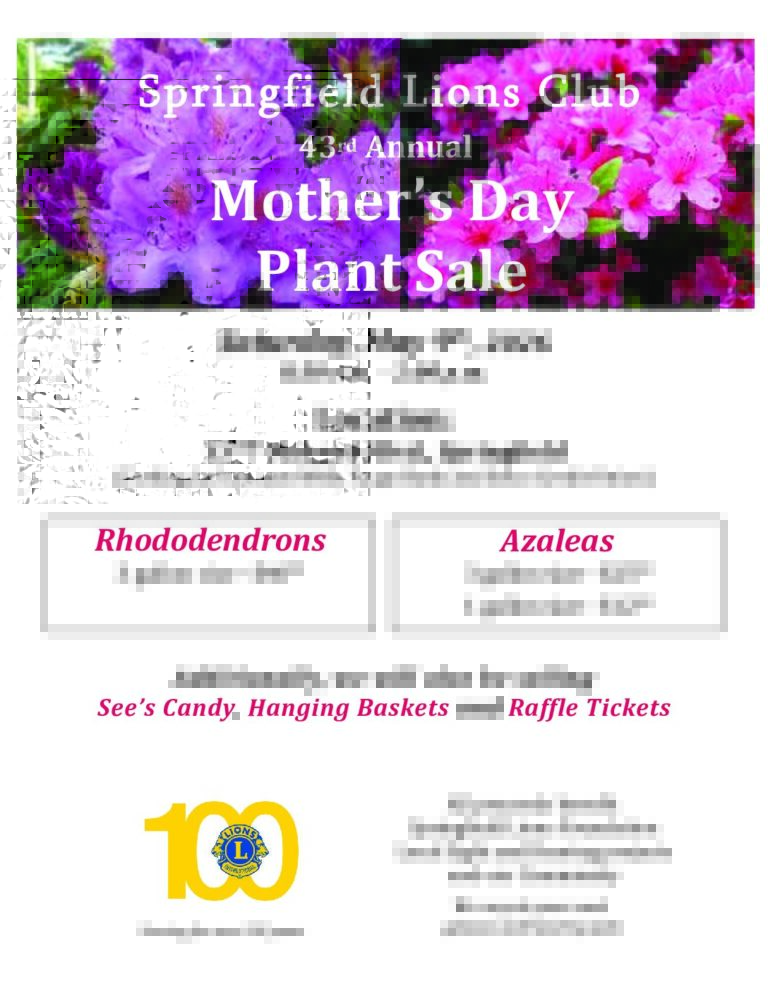 Springfield Lions 2026 Plant Sale